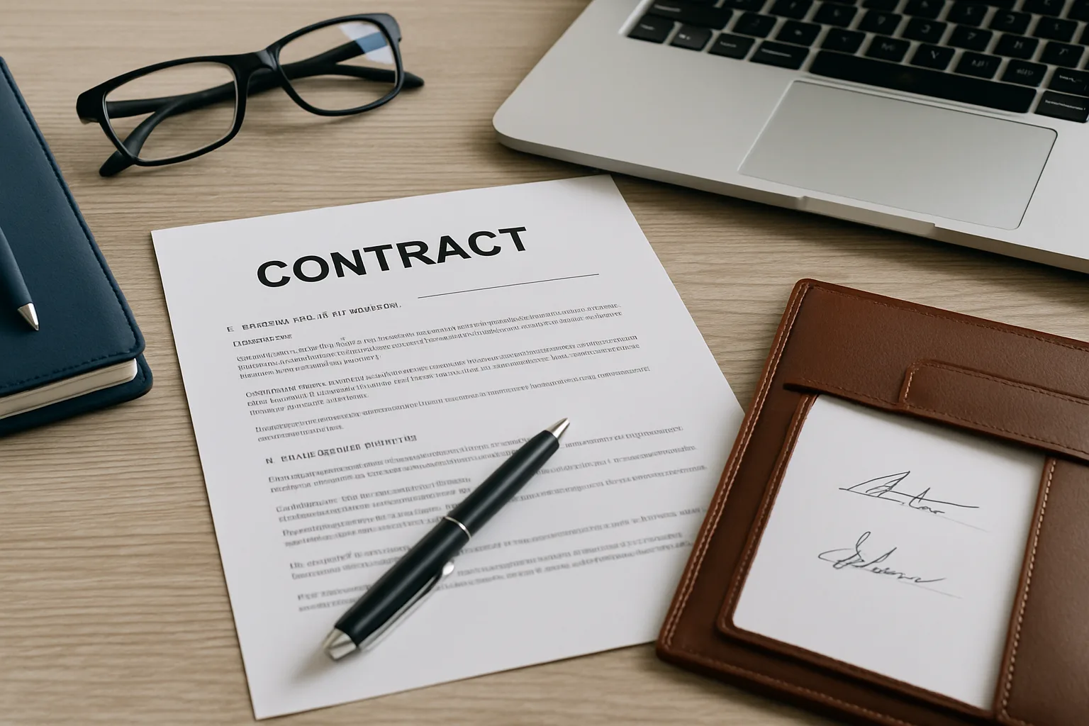 ¿Qué debe incluir un contrato de servicios con un estudio